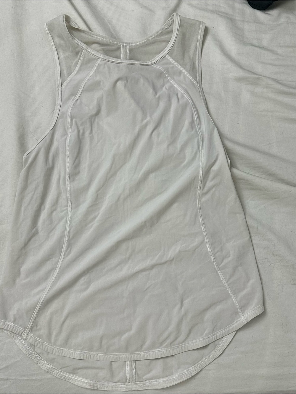 lululemon athletica White Mesh-Back Performance Tank